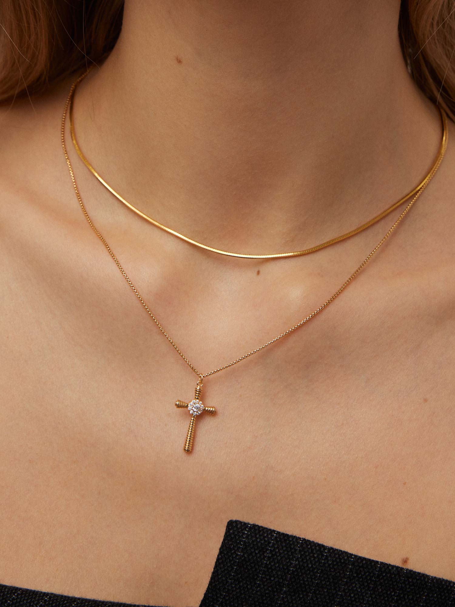 Radiant Cross Necklace