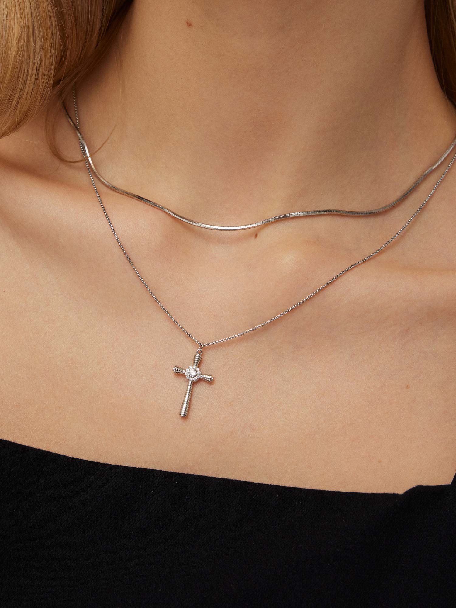 Radiant Cross Necklace