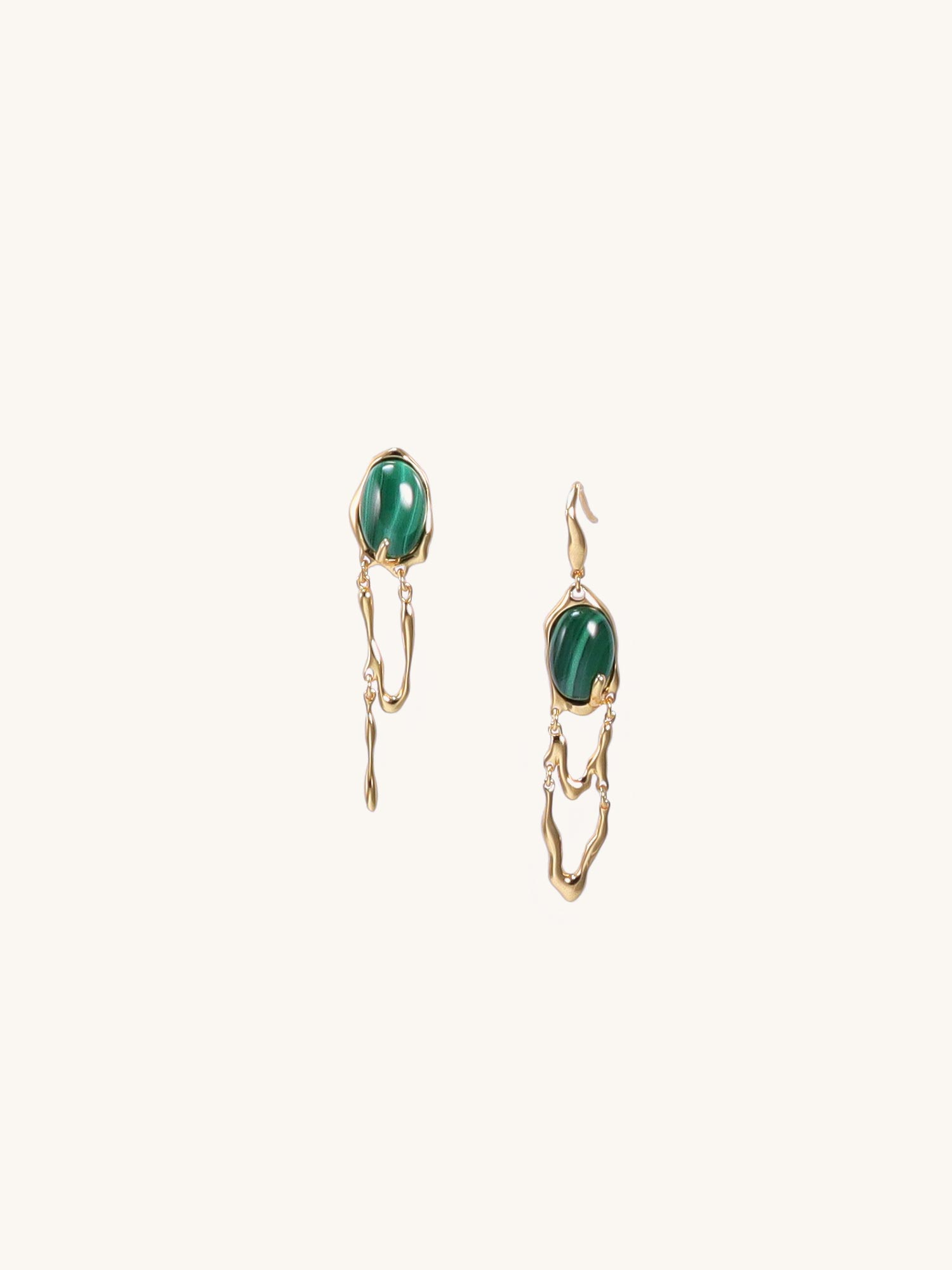 Malachite Cascade Drop Earrings