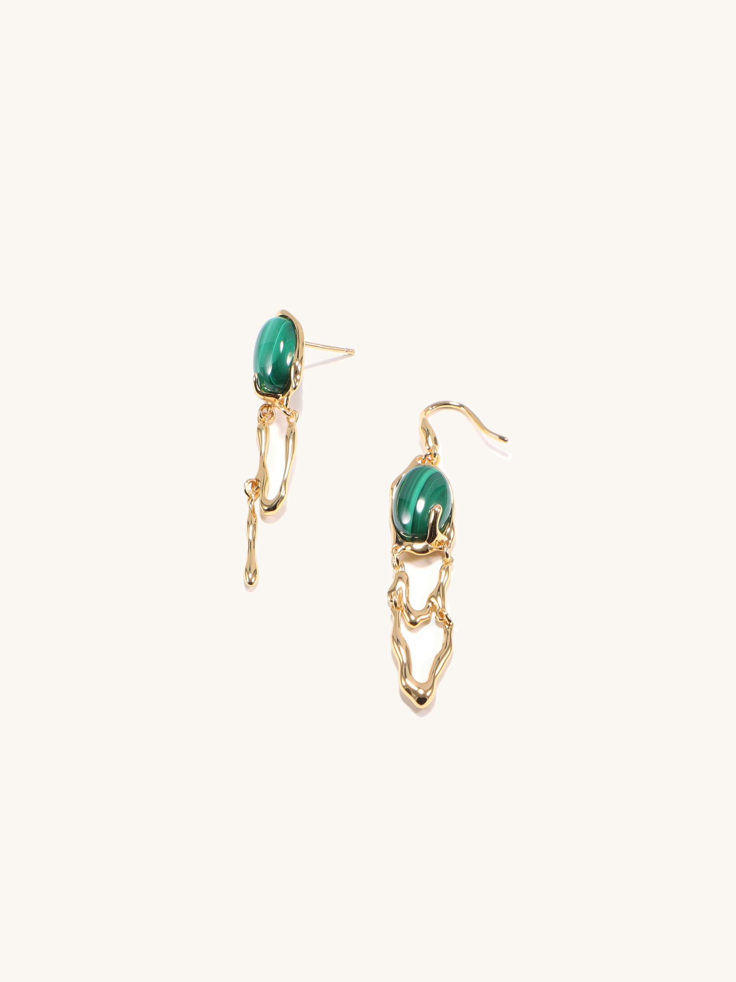 Malachite Cascade Drop Earrings