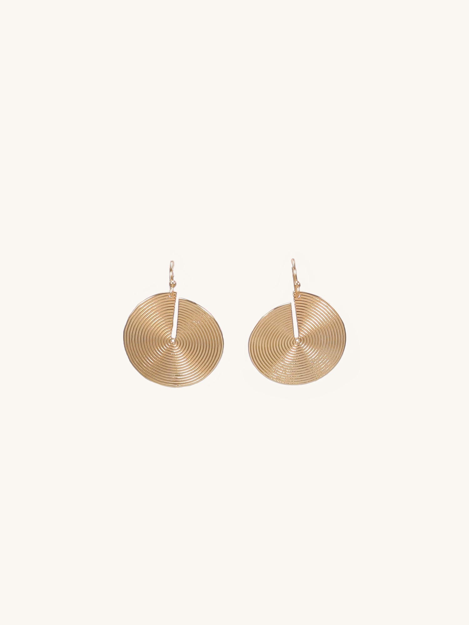 Golden Spiral Drop Earrings