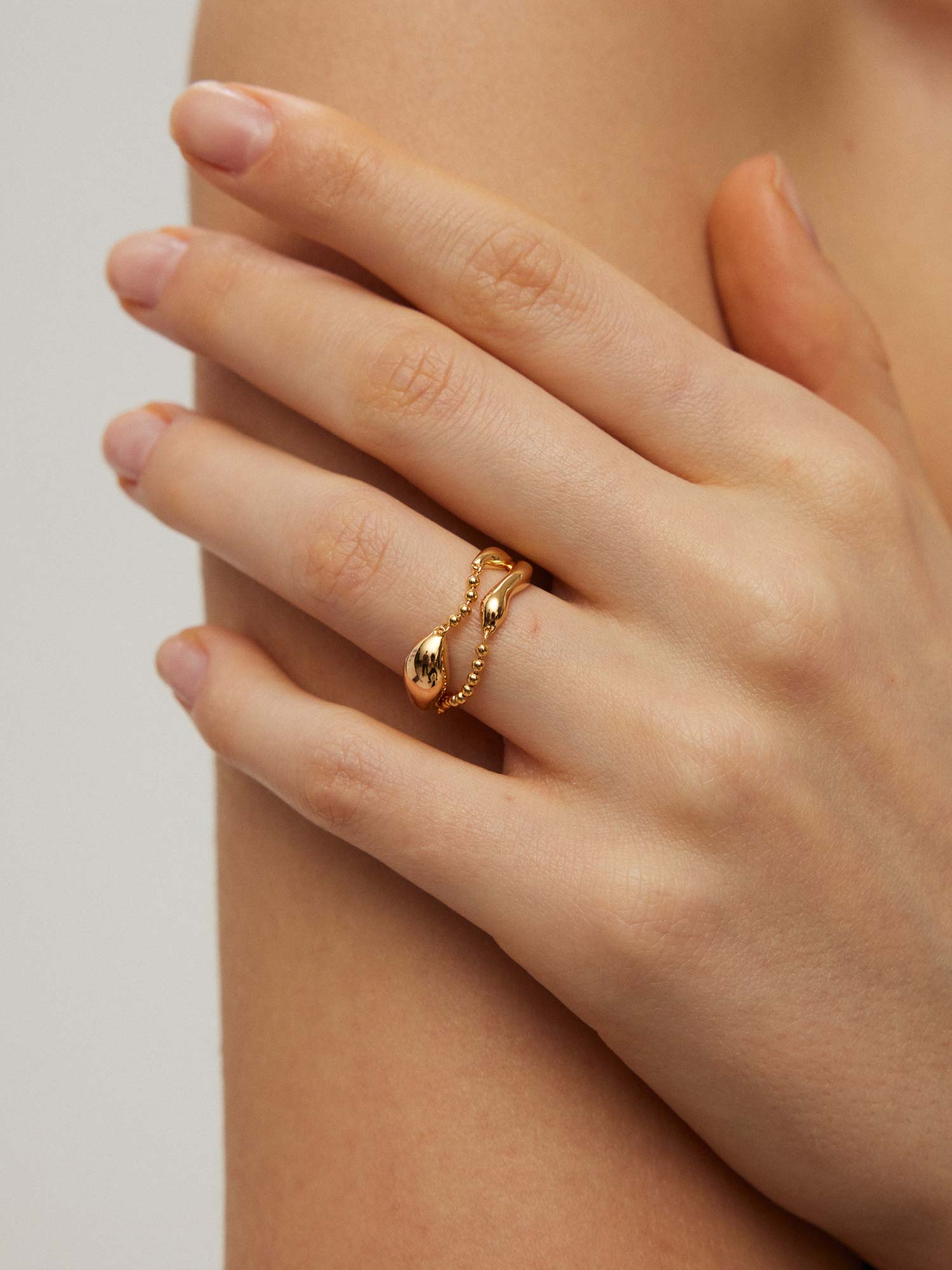 Flowy Cascade Ring