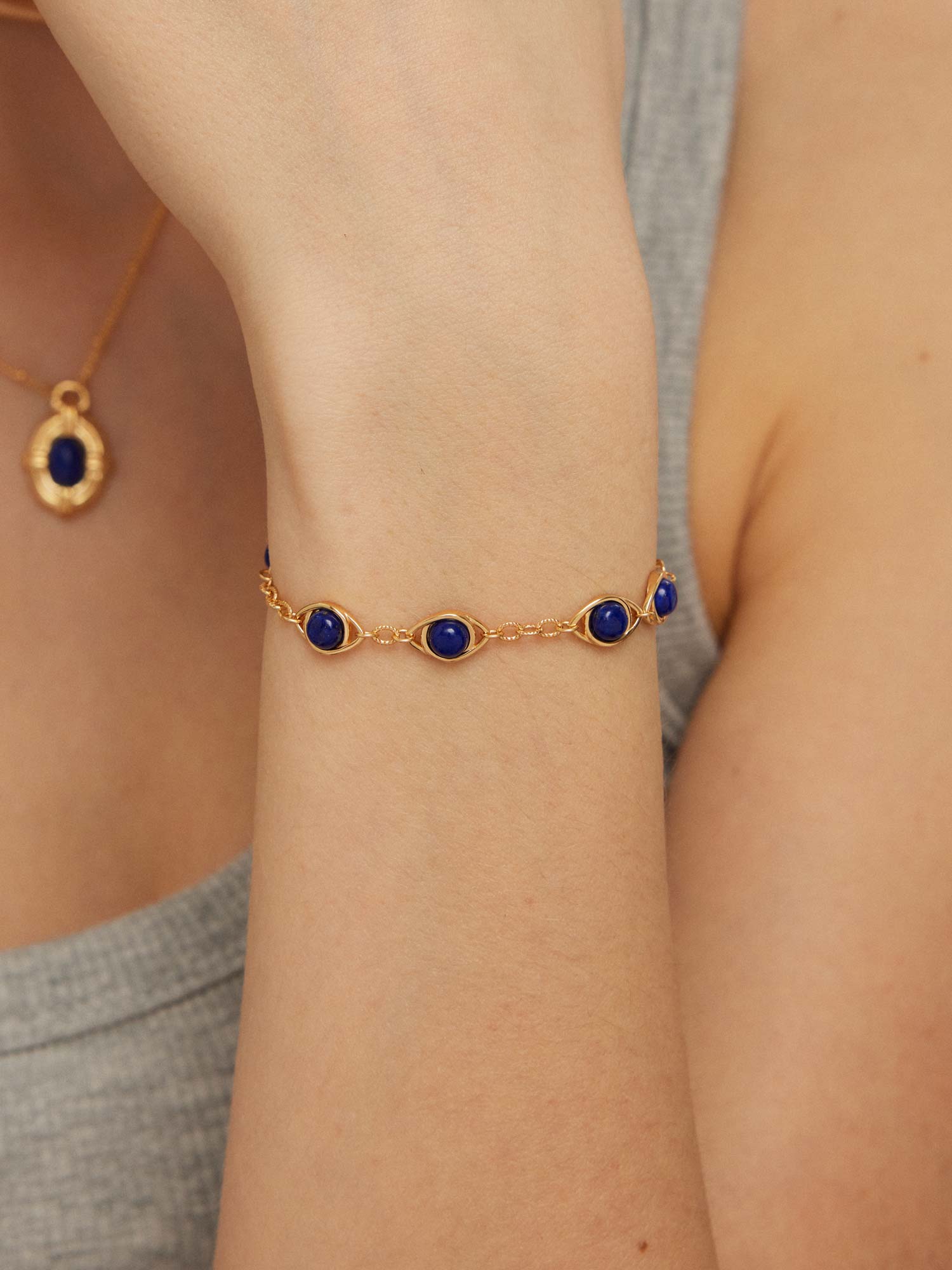 Lapis Lazuli Eye Bracelet