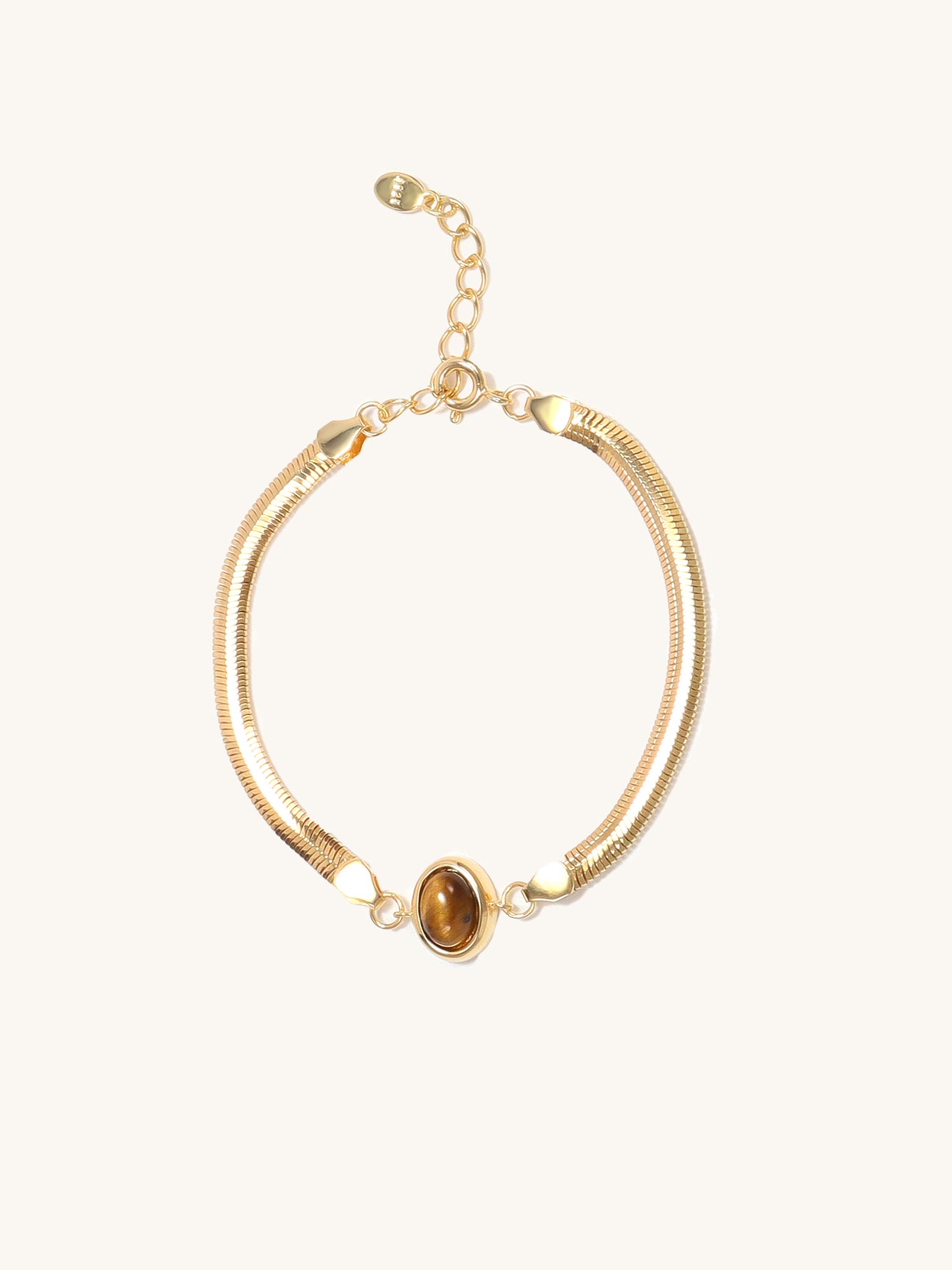 Gleaming Tiger Eye Link Bracelet