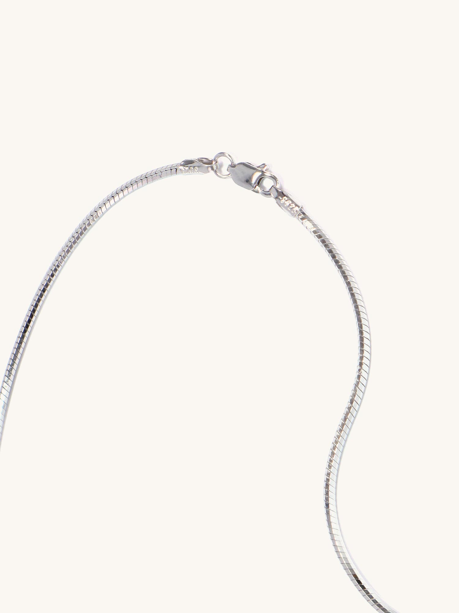 Octagonal Sparkle Snake Chain Necklace